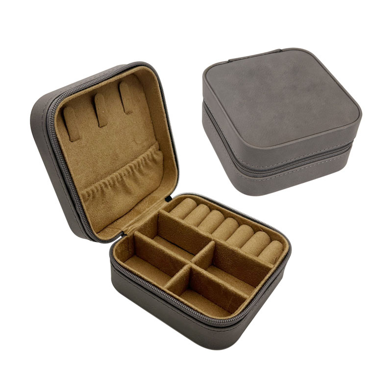 4×4 Laserable Leatherette Travel Jewelry Box na may Itim na Lining 4×4 Laserable Leatherette Travel Jewelry Box na may Itim na Lining