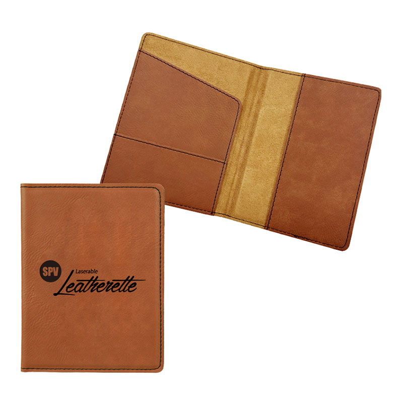 Laserable Leatherette Passport Holders