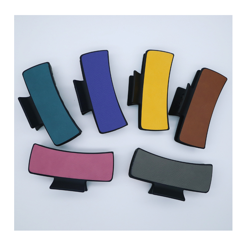 Laserable Leatherette Hair Clip