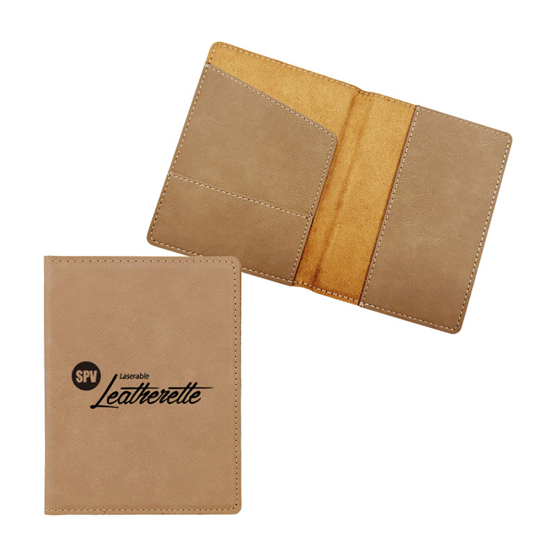 Laserable Leatherette Passport Holders