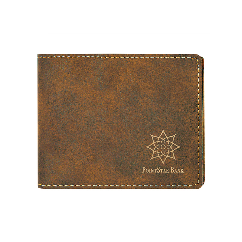 Laserable Leatherette Bifold Wallet