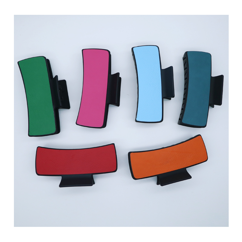 Laserable Leatherette Hair Clip