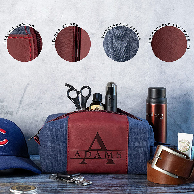 Laserable Leatherette Toiletry Bag