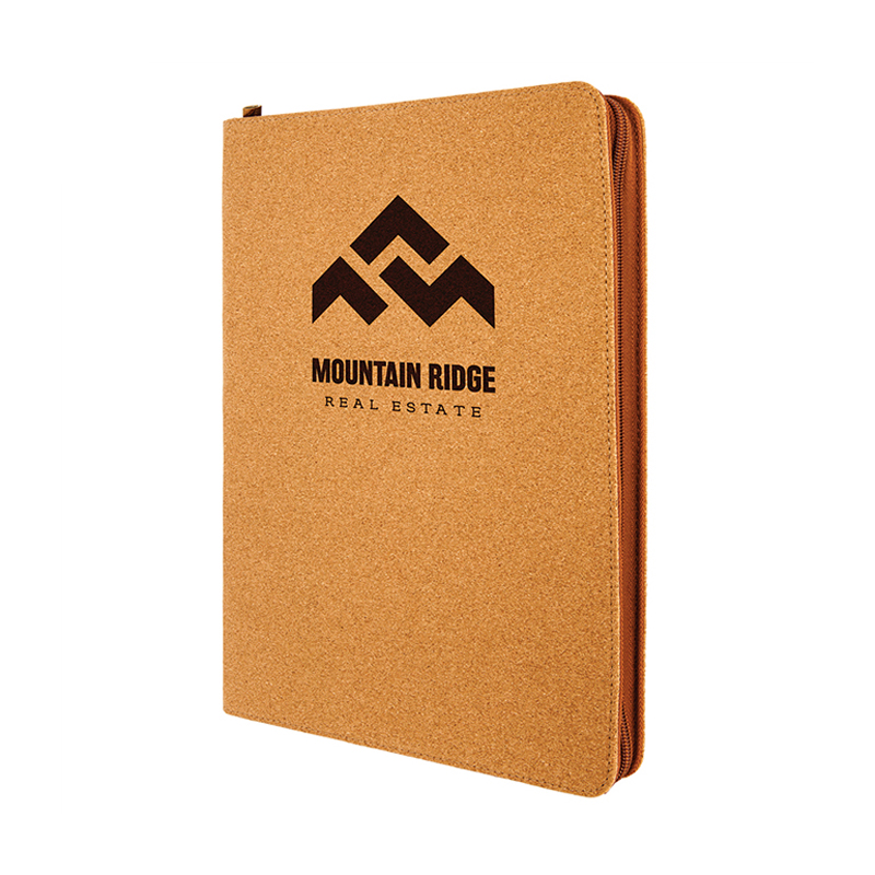 9 1/2' × 12' Leatherette Portfolio na may zipper