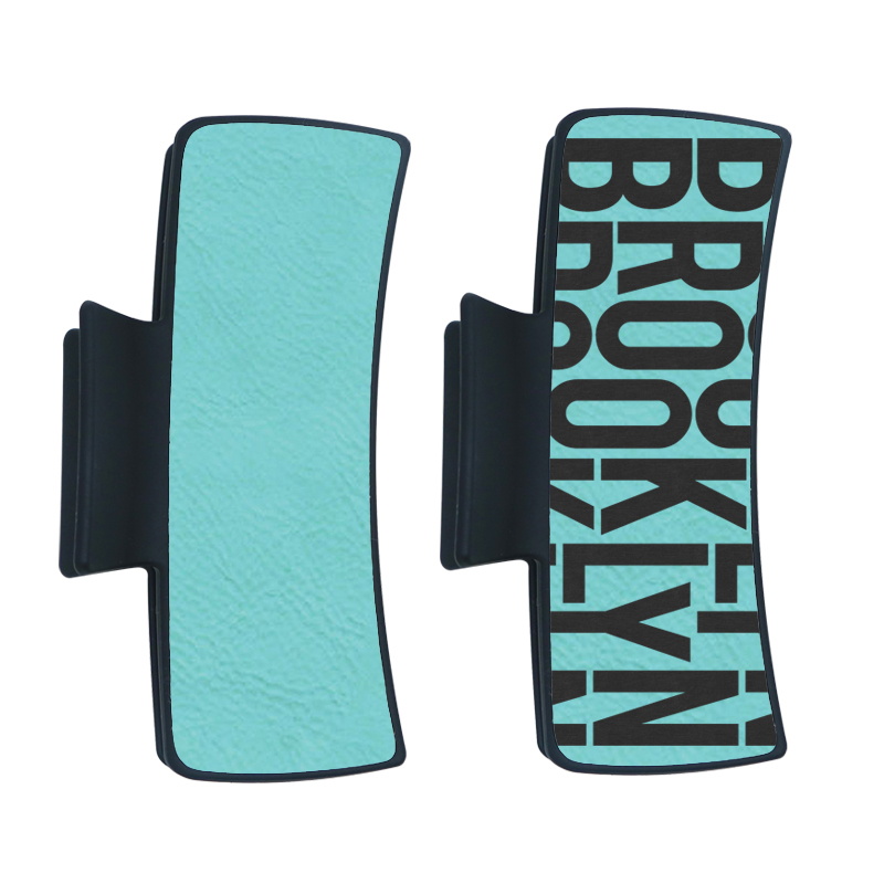 Laserable Leatherette Hair Clip