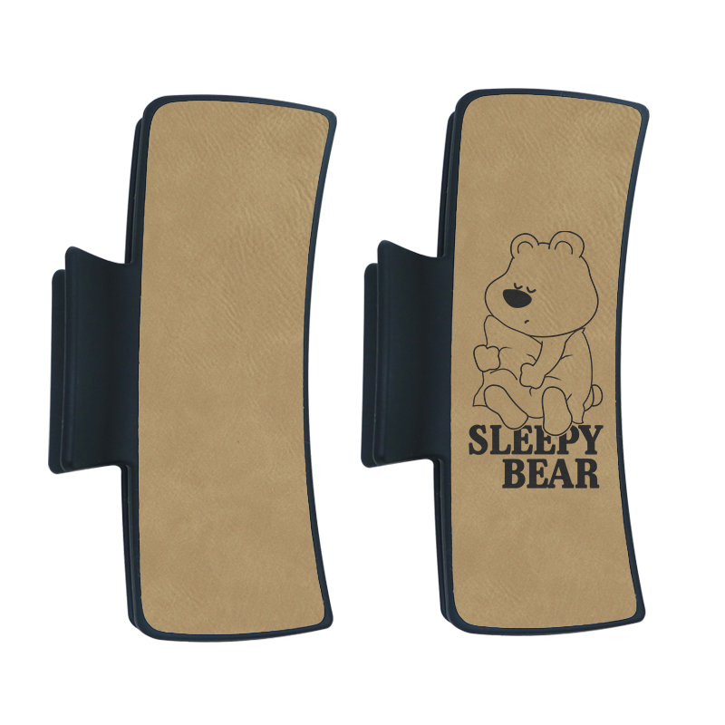 Laserable Leatherette Hair Clip