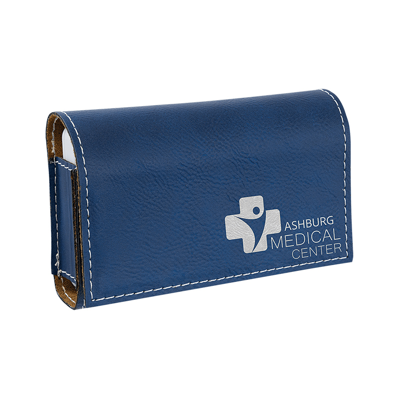 9 3/4' x 2 1/2' Laserable Leatherette Pill Box