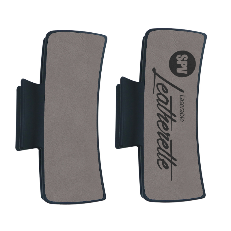 Laserable Leatherette Hair Clip