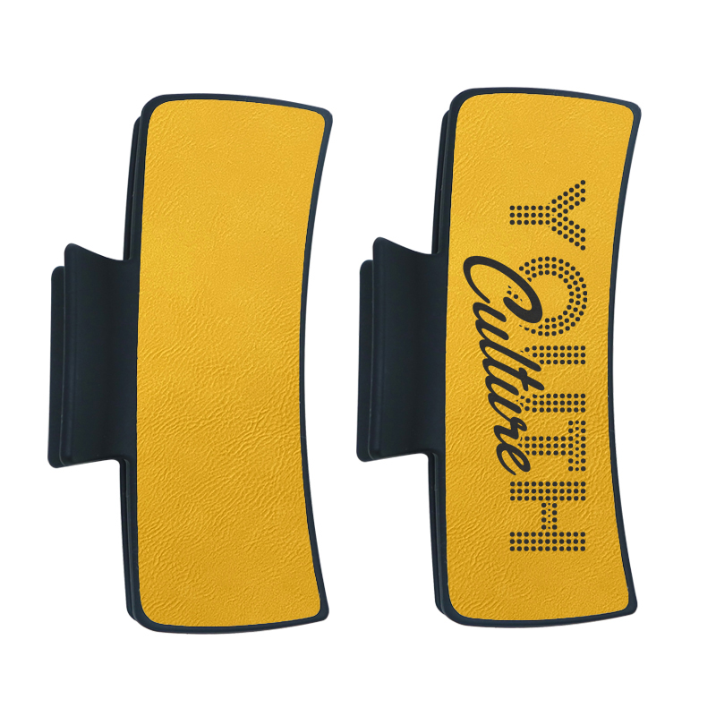 Laserable Leatherette Hair Clip