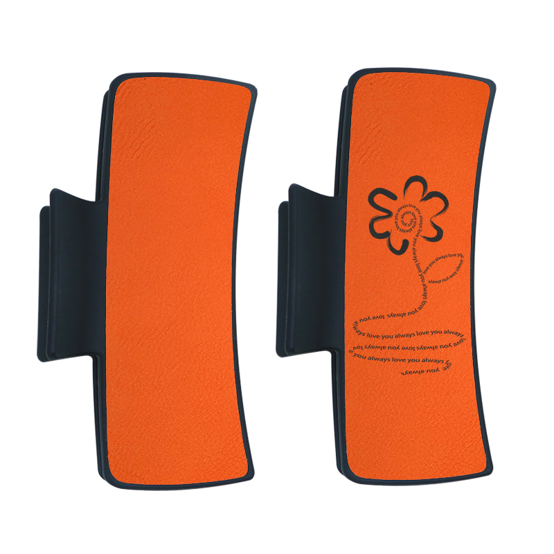 Laserable Leatherette Hair Clip