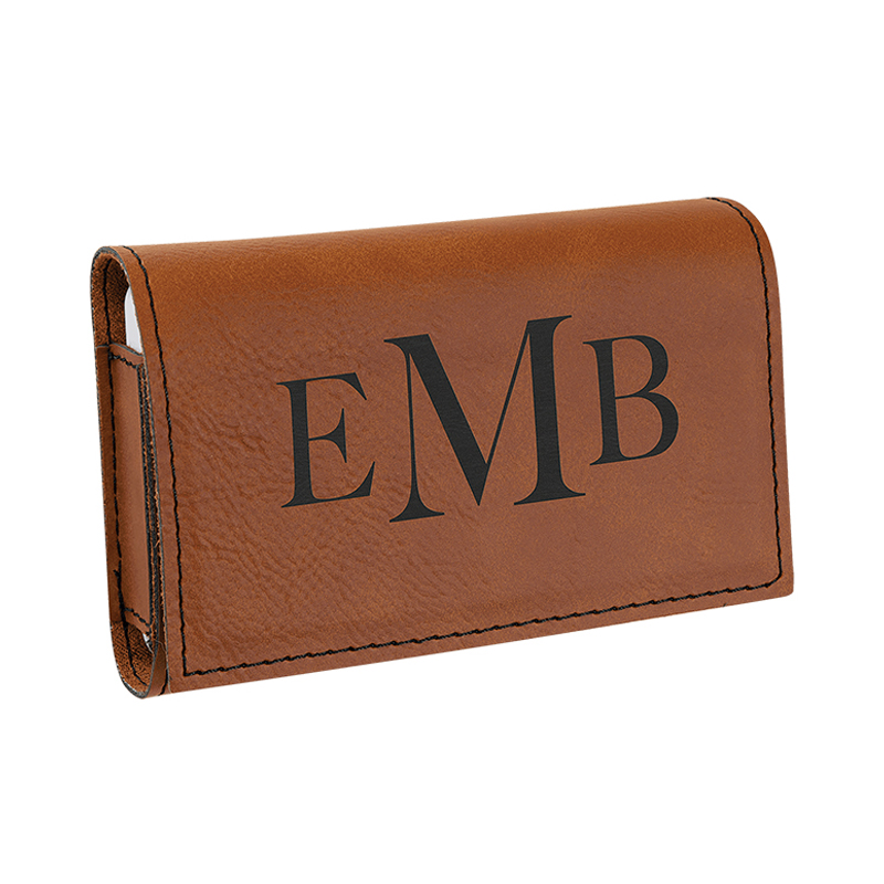 4 3/4' x 3 1/8' Laserable Leatherette Pill Box
