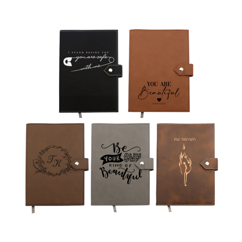 Laserable Leatherette Journal na may Clasp