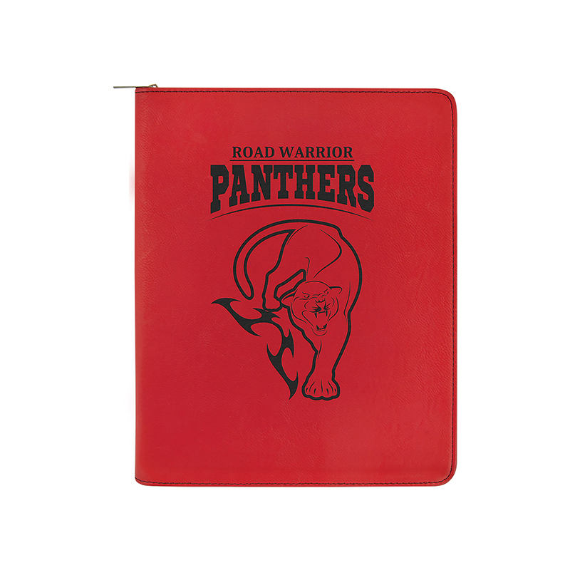9 1/2' × 12' Leatherette Portfolio na may zipper