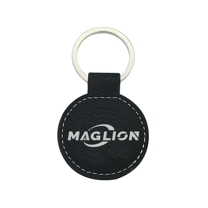 Laserable Leatherette Round Keychain Laserable Leatherette Round Keychain