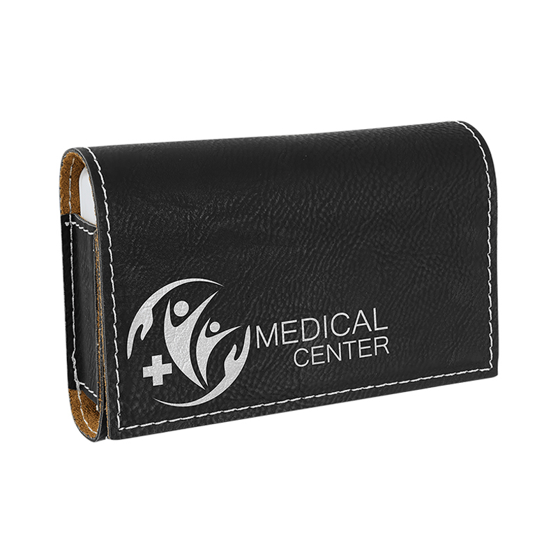 4 3/4' x 3 1/8' Laserable Leatherette Pill Box