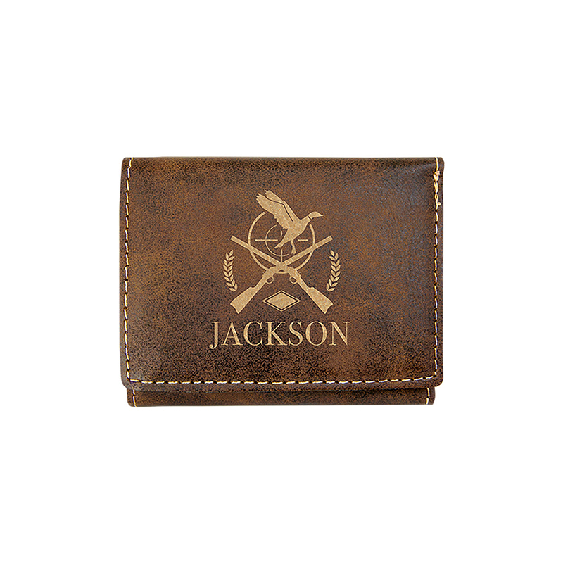 Laserable Leatherette Trifold Wallet