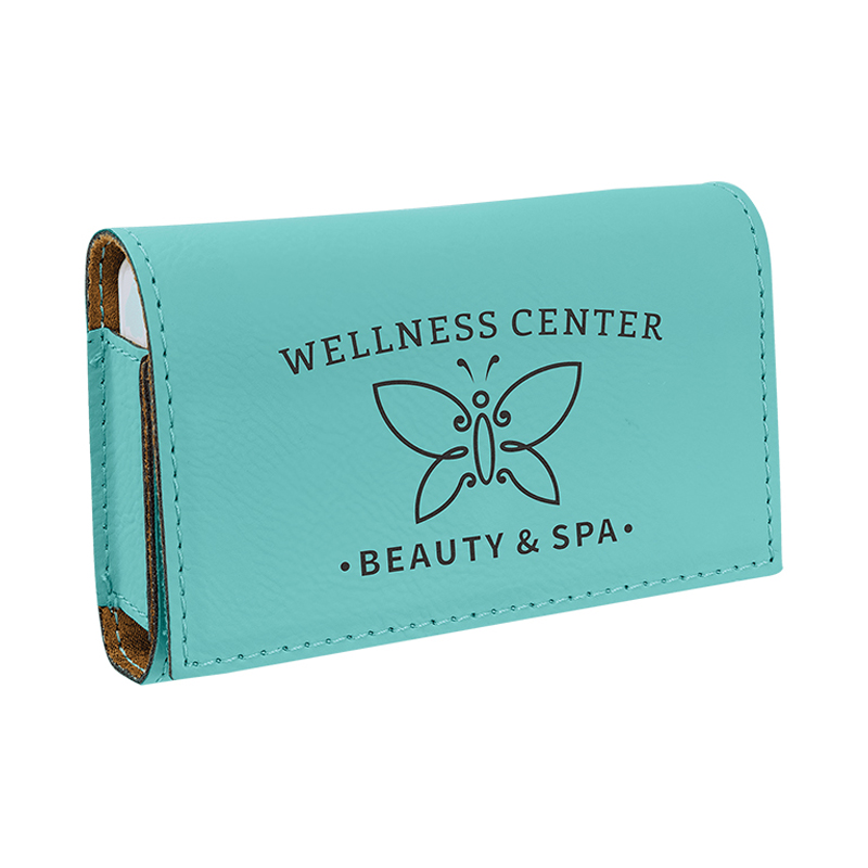 9 3/4' x 2 1/2' Laserable Leatherette Pill Box