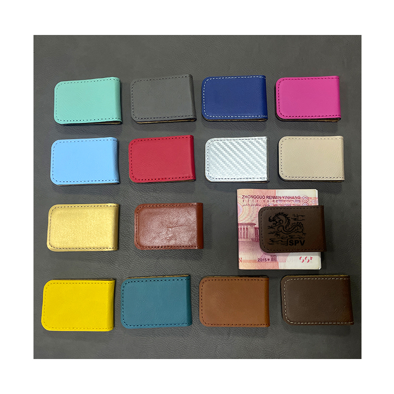 Laserable Leatherette Money Clip Laserable Leatherette Money Clip
