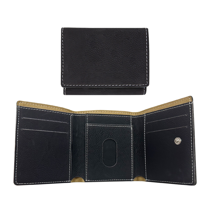Laserable Leatherette Trifold Wallet