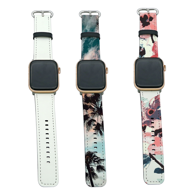 Sublimation PU Leather Apple iWatch Bands para sa Serye 4/5-44mm