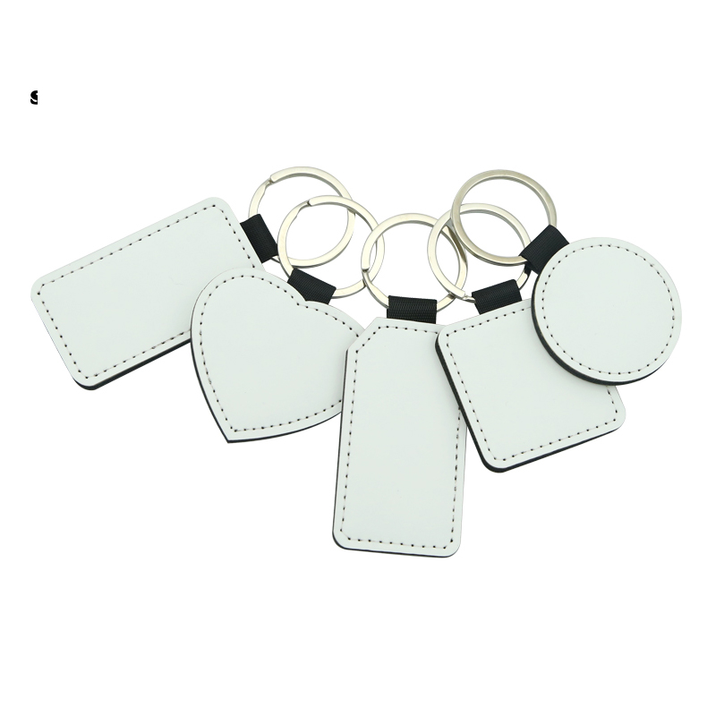 Sublimation PU Leather Rectangle Keyring - Single Sided Printing