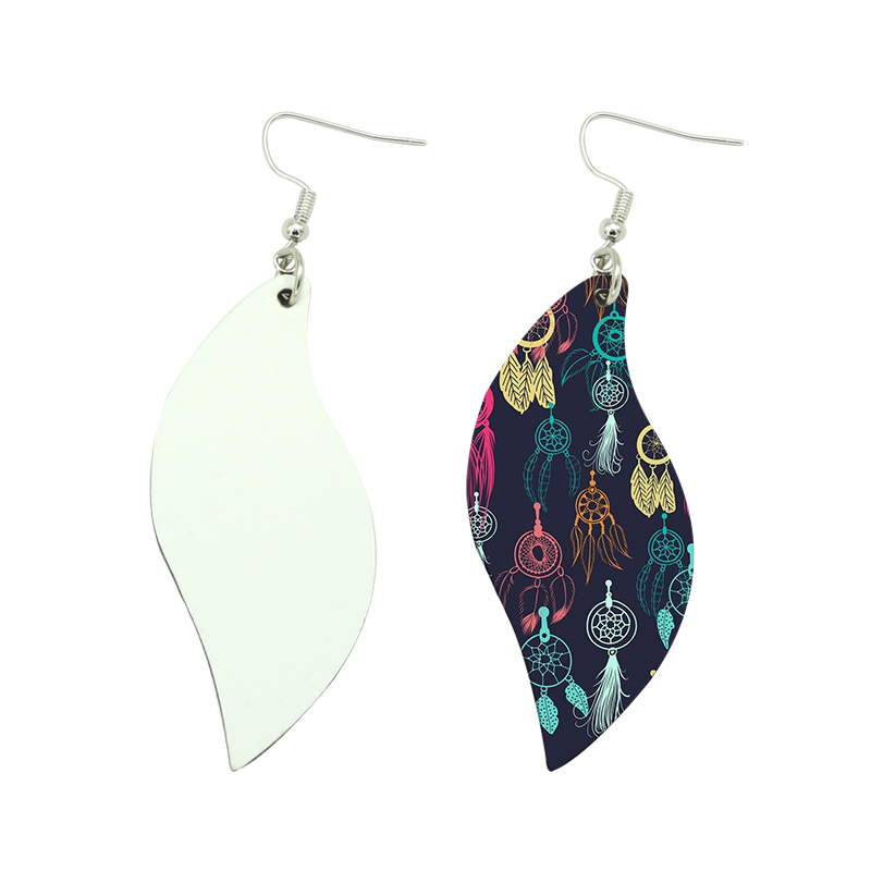 Sublimation PU Leather Earring Leaf Shape(pares) Sublimation PU Leather Earring Leaf Shape(pares)