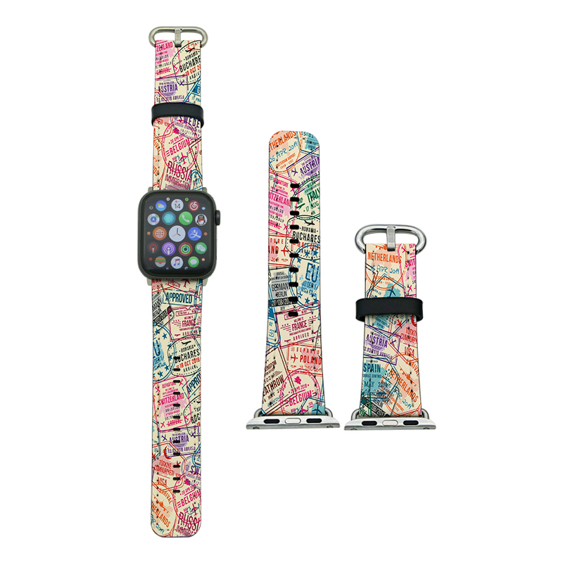 Sublimation PU Leather Apple iWatch Bands para sa Serye 4/5-40mm