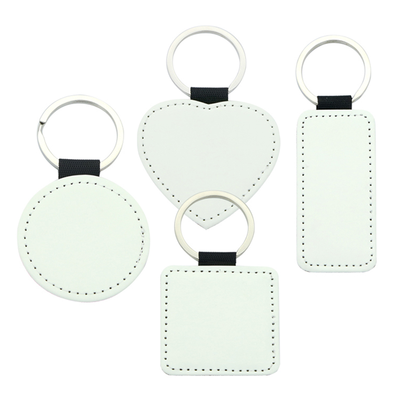 Sublimation PU Leather Square Keyring - Single Sided Printing