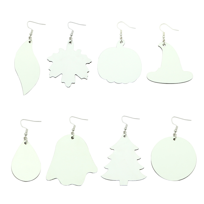 Sublimation PU Leather Earring Drop Shape (pares)