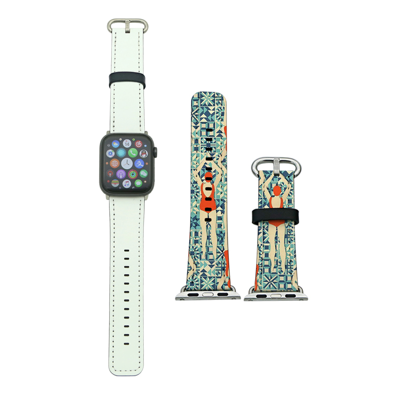 Sublimation PU Leather Apple iWatch Bands para sa Serye 4/5-44mm