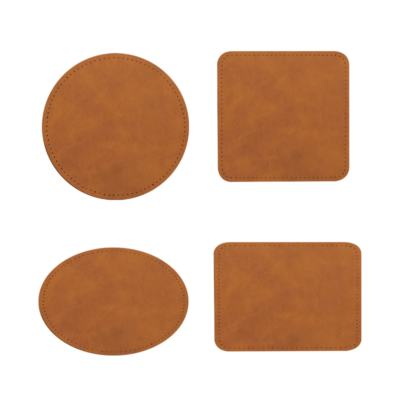 2 1/2' x 2 1/2' Square Sublimation Leatherette Patch na may Malagkit