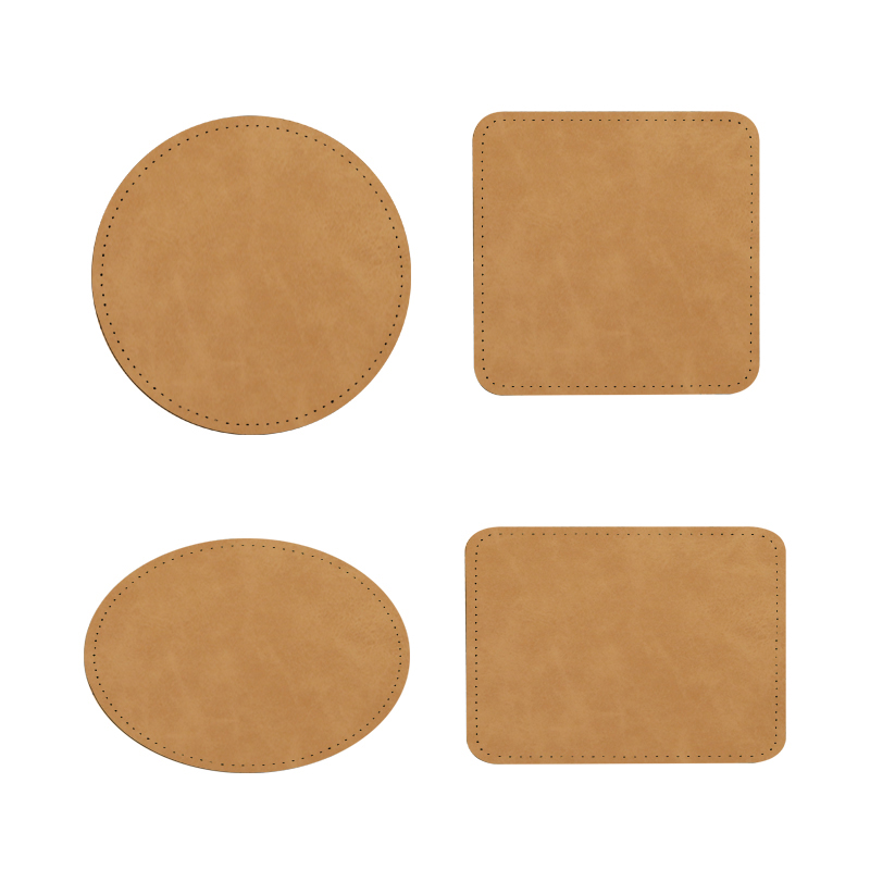 3' Round Sublimation Leatherette Patches na may Adhesive