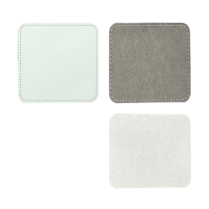 2 1/2' x 2 1/2' Square Sublimation Leatherette Patch na may Malagkit