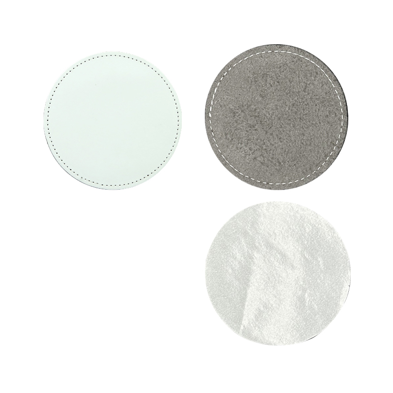 2 1/2' Round Sublimation Leatherette Patch na may Malagkit