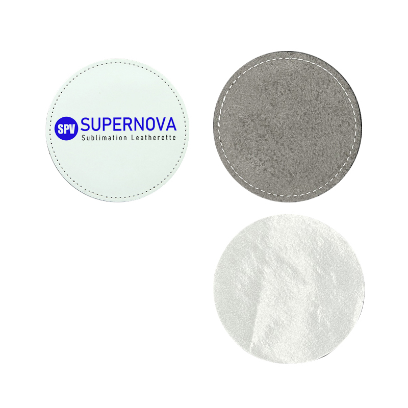 3' Round Sublimation Leatherette Patches na may Adhesive
