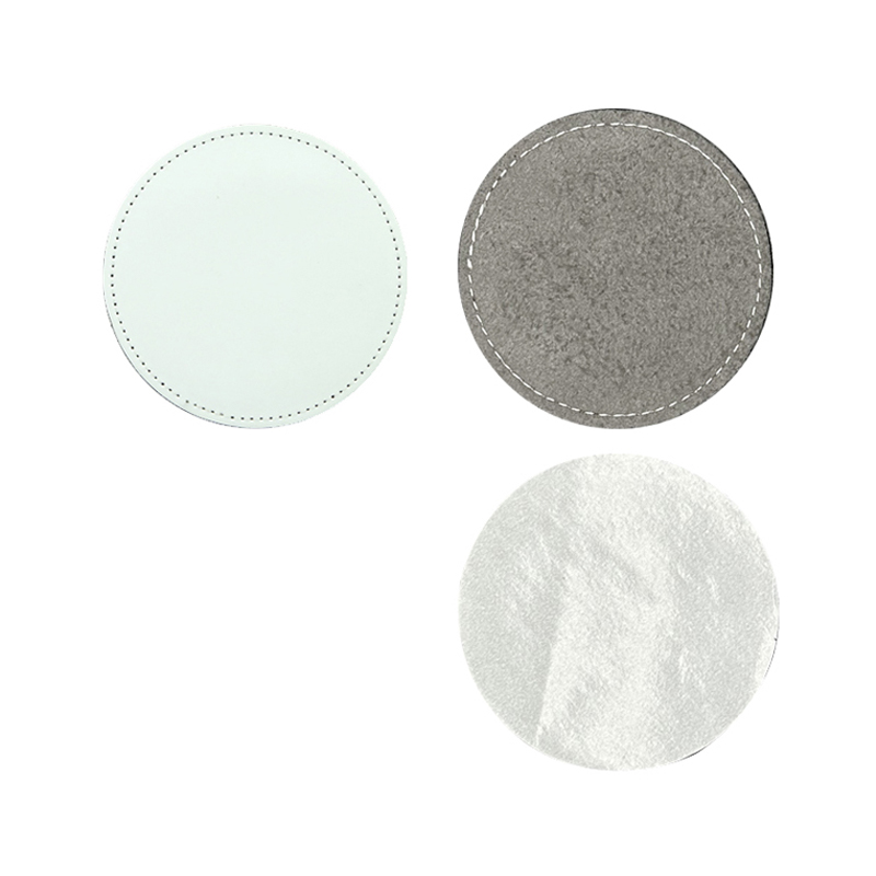 2 1/2' Round Sublimation Leatherette Patch na may Malagkit