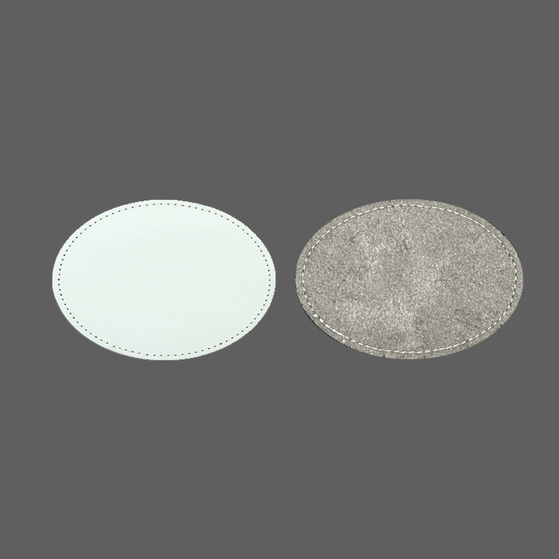 3' x 2' Oval Sublimation Leatherette Patch na may Malagkit