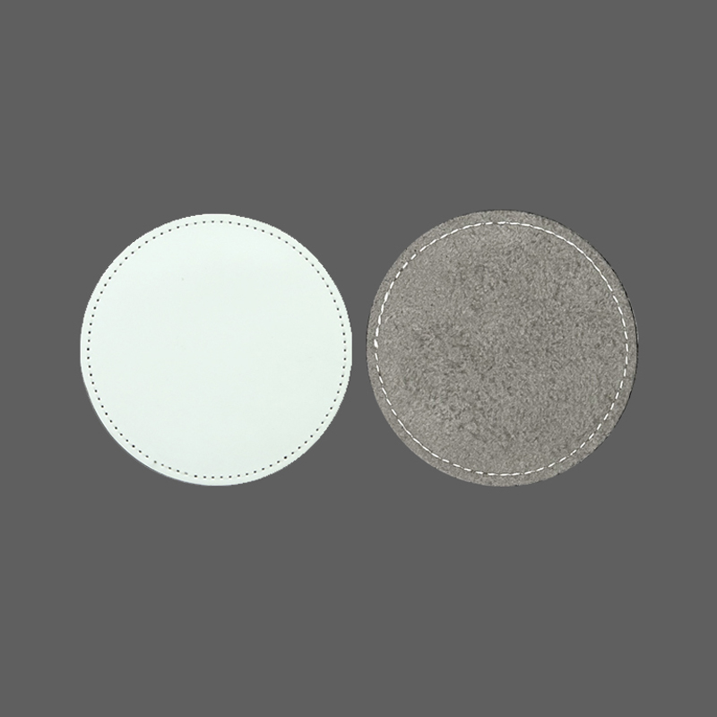 2 1/2' Round Sublimation Leatherette Patch na may Malagkit
