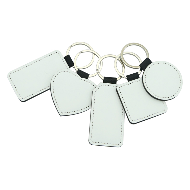 Sublimation PU Leather Square Keyring - Single Sided Printing