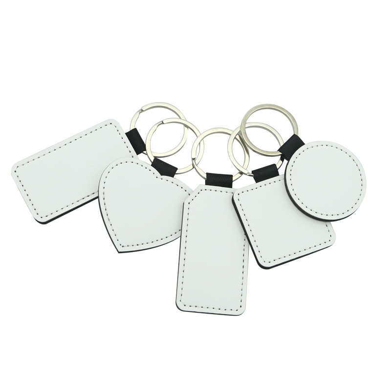 Sublimation PU Leather Round Keyring - Single Sided Printing
