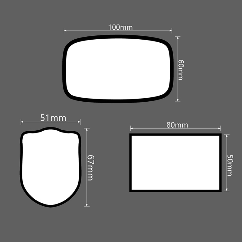 2 1/2' x 2 1/2' Square Sublimation Leatherette Patch na may Malagkit