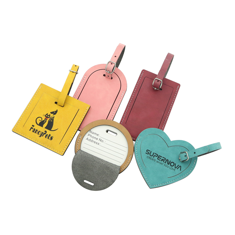 Sublimation Colorful Double Side PU Leather Luggage Tag - Parihaba