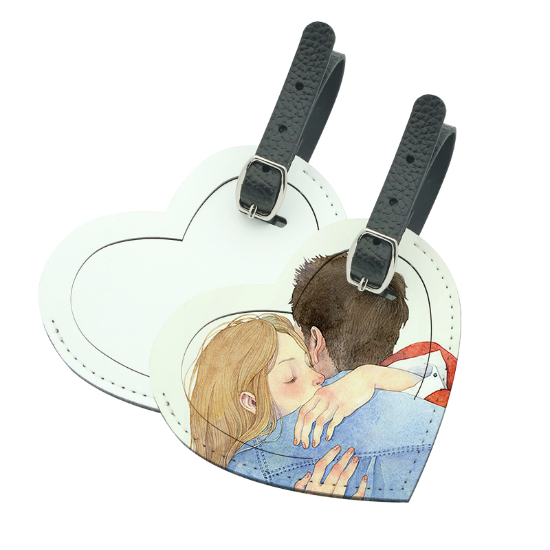 Sublimation PU Leather Luggage Tag-Single Side Printable