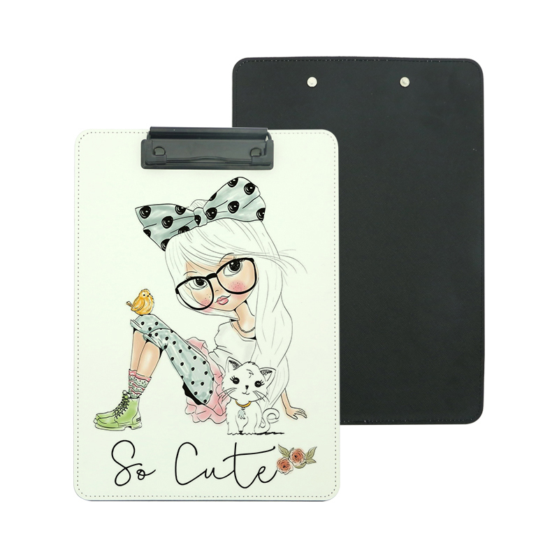 Sublimation PU Leather Clipboard na may Metal Clip - A5