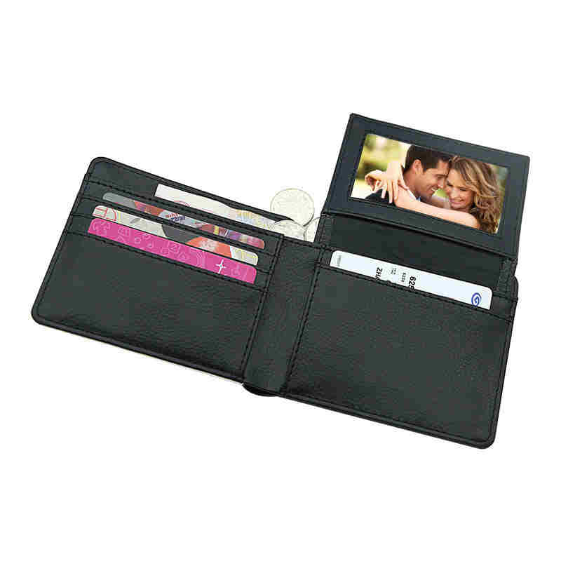 Men's Sublimation Leatherette Bifold Wallet na may Card Holder