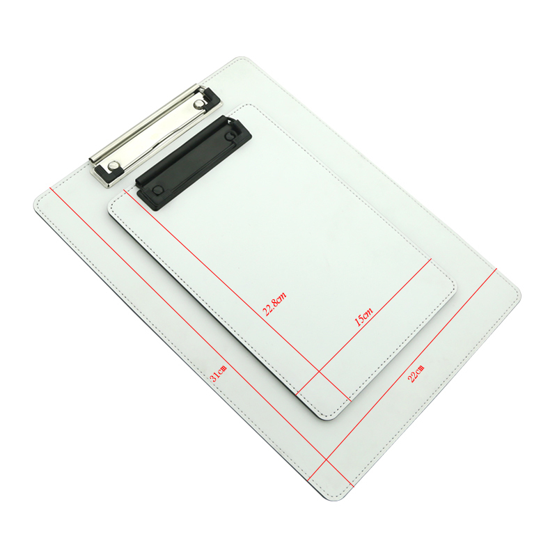 Sublimation PU Leather Clipboard na may Metal Clip - A5
