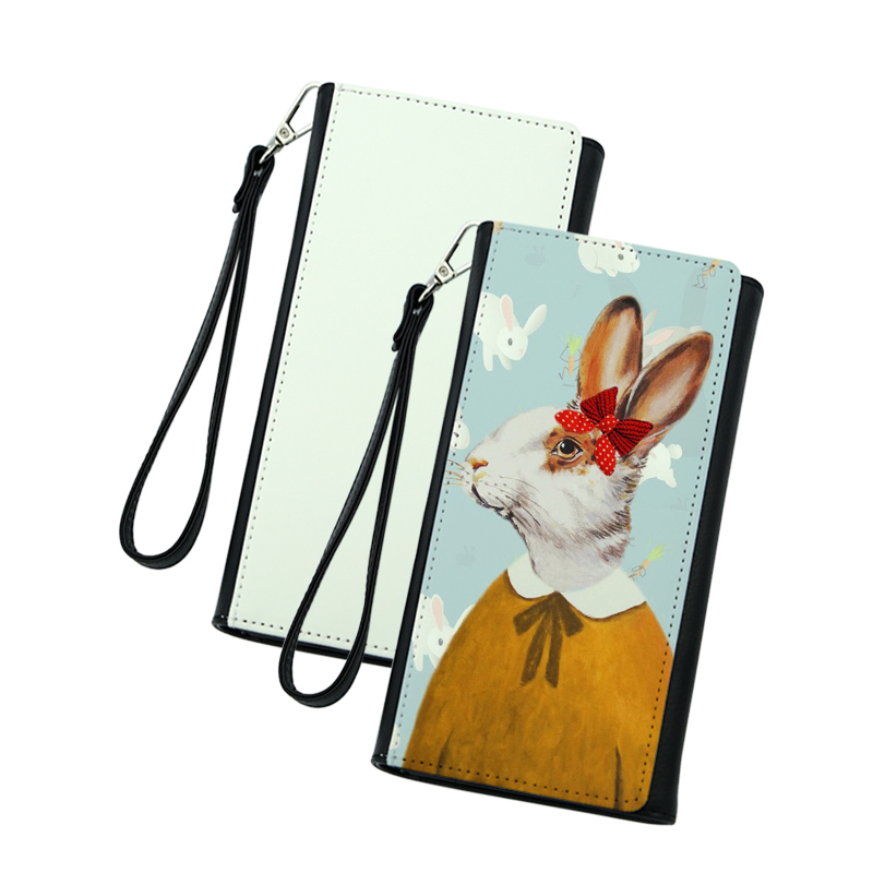 Sublimation Leatherette Wallets na may Wrist Strap - Bago