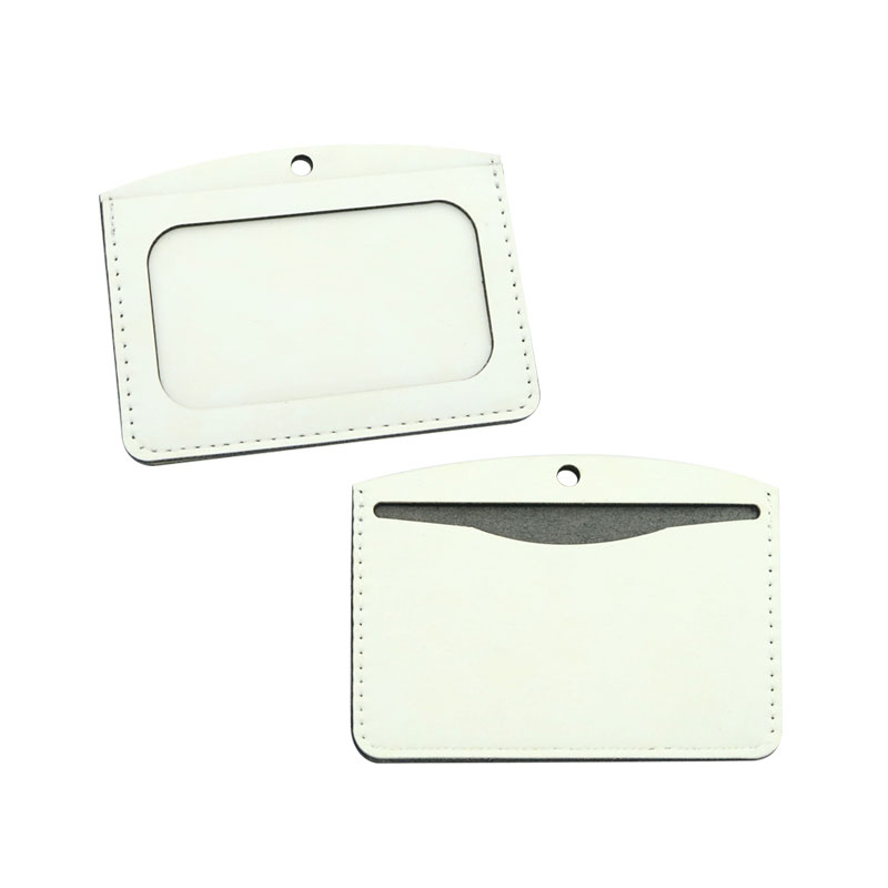 Sublimation Leatherette ID Badge Holder - Pahalang na Double Card Layer Sublimation Leatherette ID Badge Holder - Pahalang na Double Card Layer