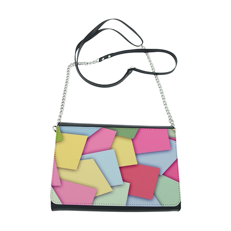 Sublimation Leatherette Malaking Shoulder Bag na may 2 pares na Magnetics 