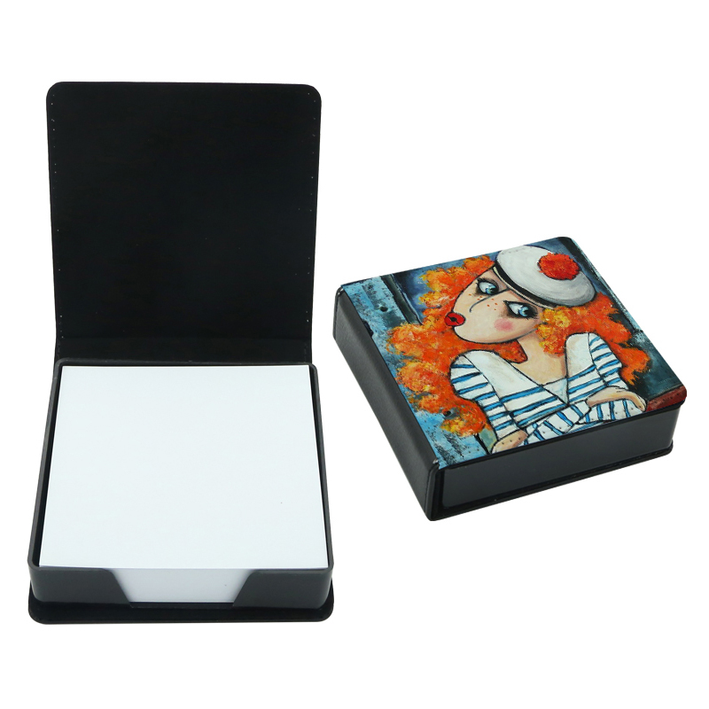 Sublimation Leatherette Sticky Notes Box - Square